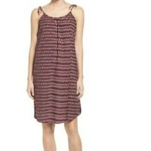 Madewell Spaghetti Tie Strap Ikat Print Shift Dress XS